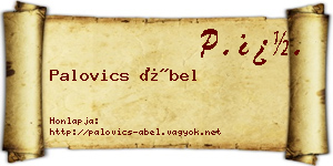 Palovics Ábel névjegykártya