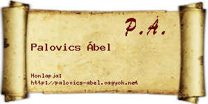 Palovics Ábel névjegykártya